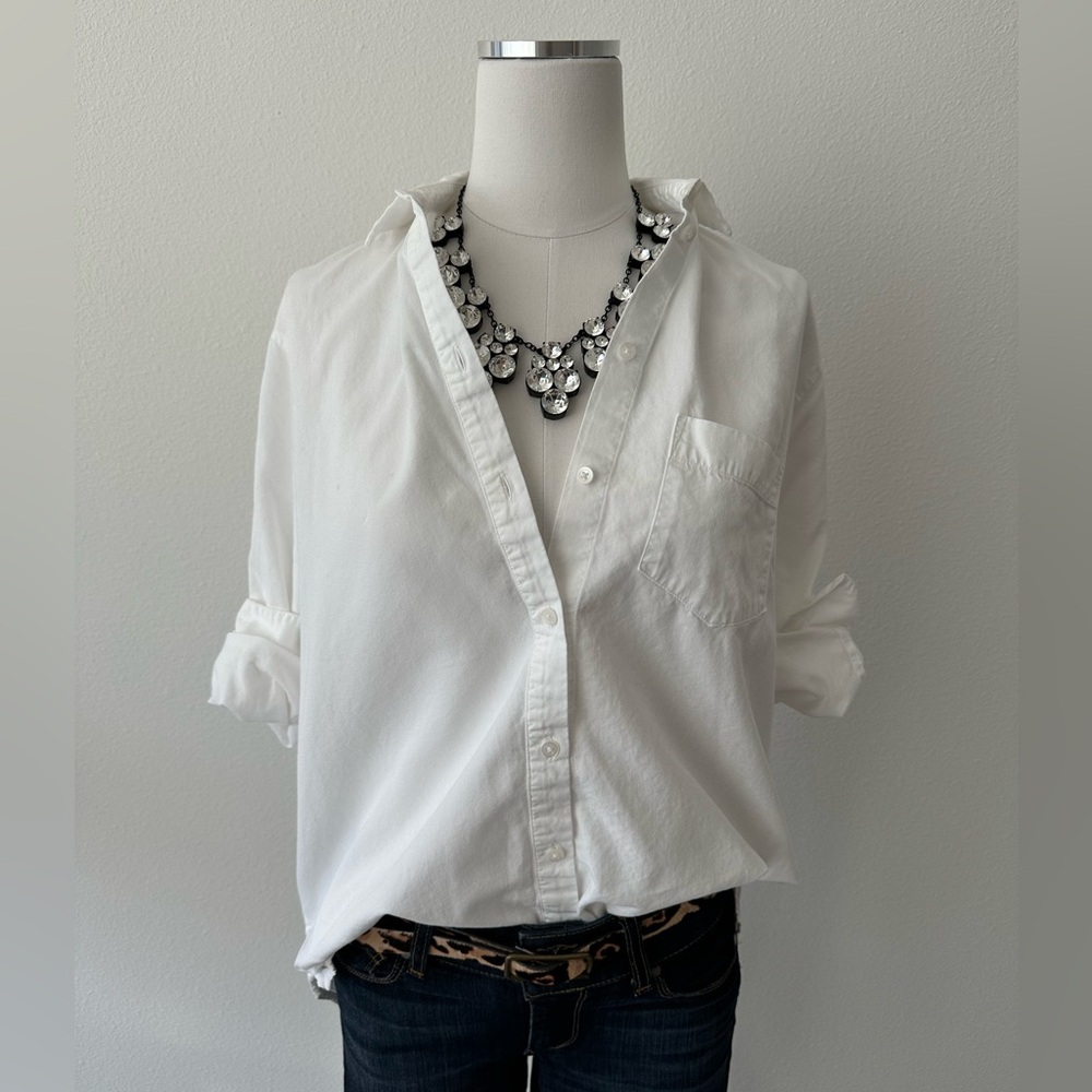 MADEWELL Easy White Button-Up Women's Shirt